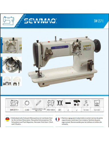 SEWMAQ SW-217 ZIG-ZAG LARGHEZZA 12mm